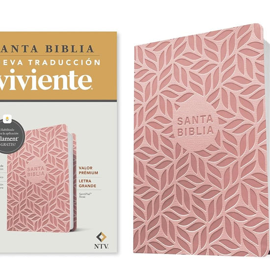 Biblia valor prémium NTV, letra grande con Filament (SentiPiel, Rosa) (Spanish Edition) cover image