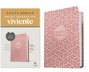 Biblia valor prémium NTV, letra grande con Filament (SentiPiel, Rosa) (Spanish Edition) cover image
