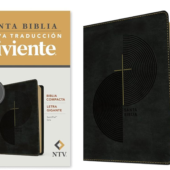 Biblia compacta NTV, letra gigante con Filament (SentiPiel, Gris, Letra Roja) (Spanish Edition) cover image