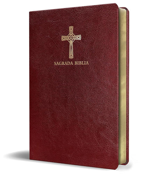 Biblia Católica en español. Símil piel vinotinto, tamaño compacto / Catholic Bible. Spanish-Language, Leathersoft, Wine, Compact (Spanish Edition) cover image