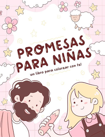 Promesas para niñas: Un libro para colorear con fe! (Spanish Edition) cover image