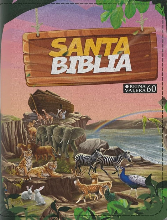 Biblia Rvr 1960 Compacta Para Niños Vinilo Con Cierre (Bible Rvr 1960 Compact Size Boys Vinyl with Zipper (Spanish Edition) cover image