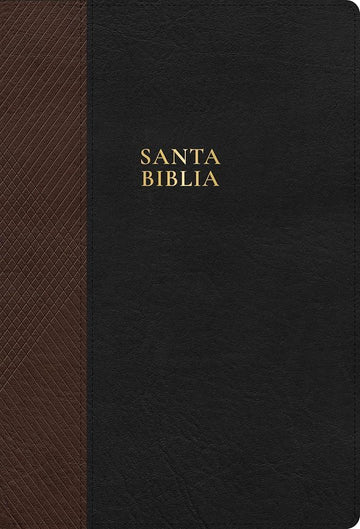 RVR 1960 Biblia letra supergigante, negro con café, símil piel, con índice / RVR 1960 Super Giant Print Bible Black and Brown LeatherTouch Indexed (Spanish Edition) cover image