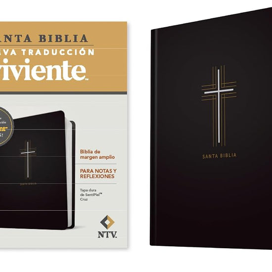 Biblia de margen amplio NTV con Filament (Tapa dura de SentiPiel, Cruz, Letra Roja) (Spanish Edition) cover image