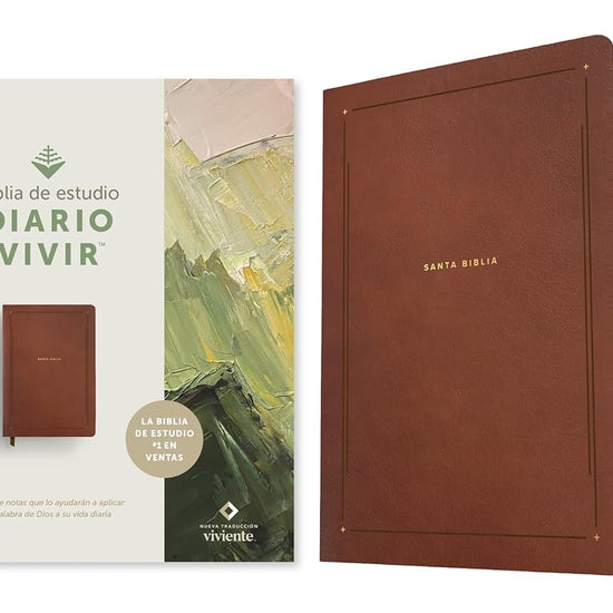 Biblia de estudio del diario vivir NTV (SentiPiel, Café, Letra Roja) (Spanish Edition) cover image