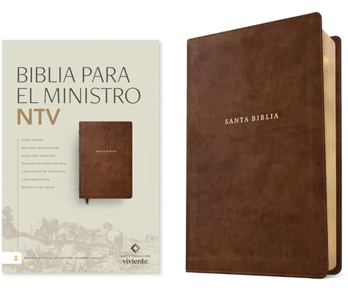 Biblia para el ministro NTV, letra grande con Filament (SentiPiel, Caf�, Letra Roja) (Spanish Edition) cover image