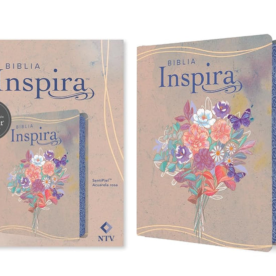 Biblia Inspira NTV con Filament (SentiPiel, Acuarela rosa) (Spanish Edition) cover image