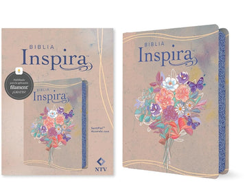Biblia Inspira NTV con Filament (SentiPiel, Acuarela rosa) (Spanish Edition) cover image