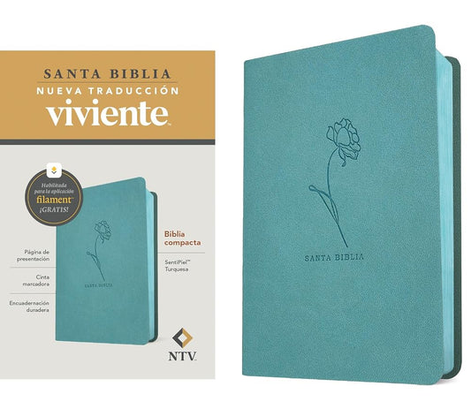 Biblia compacta NTV, con Filament (SentiPiel, Turquesa) (Spanish Edition) cover image