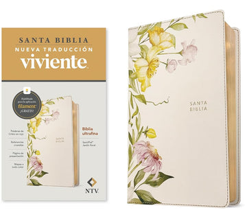 Biblia ultrafina NTV, con Filament (SentiPiel, Jardín floral, Letra Roja) (Spanish Edition) cover image