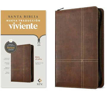 Biblia ultrafina NTV de z�per, con Filament (SentiPiel, Caf� r�stico, Letra Roja) (Spanish Edition) cover image