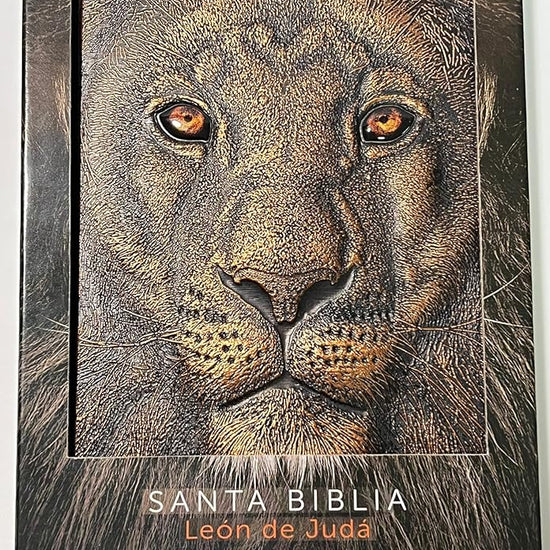Biblia RVR 1960 Letra grande León de Judá edición especial bronce / Spanish Bible RVR 1960 Large Print Imitation Leather Lion of Judah Special Edition (Spanish Edition) cover image