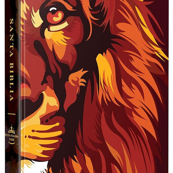 Biblia RVR 1960 letra grande tamaño manual, TD León de Judá marrón (Edición cantos pintados) / Spanish Bible RVR 1960 Handy Size Large, Hardcover Lion of (Spanish Edition) cover image