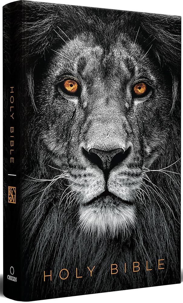 KJV Holy Bible, Large Print, Handy Size format, Hardcover, Lion of Judah, Ribbon Marker, and Red Letter (KJV Medium Size Large Print Editions) cover image
