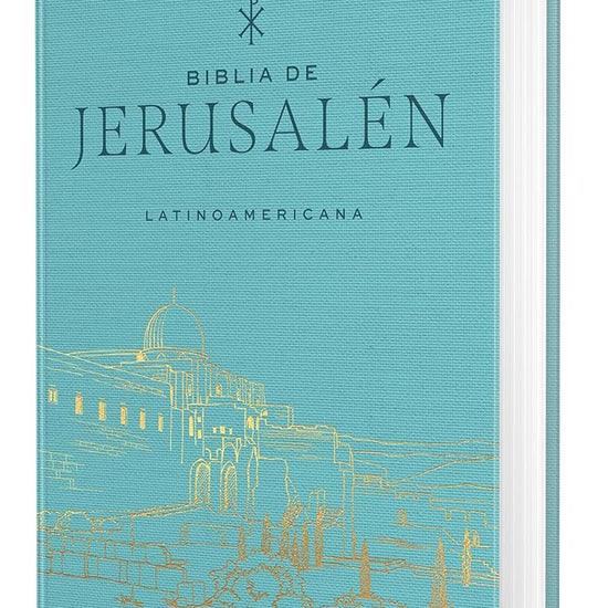 Biblia Católica Biblia de Jerusalén Latinoamericana, tapa dura, tela azul turquesa, edición de regalo / Spanish Jerusalem Bible, Latin American Edition, HC (Spanish Edition) cover image