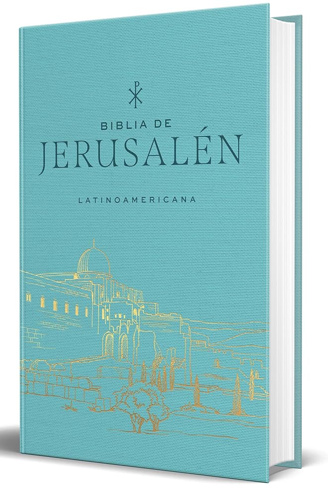 Biblia Católica Biblia de Jerusalén Latinoamericana, tapa dura, tela azul turquesa, edición de regalo / Spanish Jerusalem Bible, Latin American Edition, HC (Spanish Edition) cover image