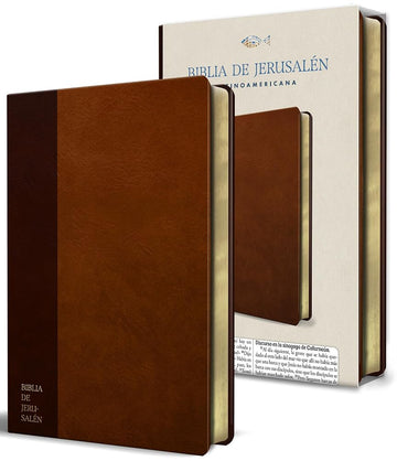 Biblia Católica Biblia de Jerusalén Latinoamericana símil piel marrón / Spanish Jerusalem Bible, Latinamerican Brown leathersoft (Spanish Edition) cover image