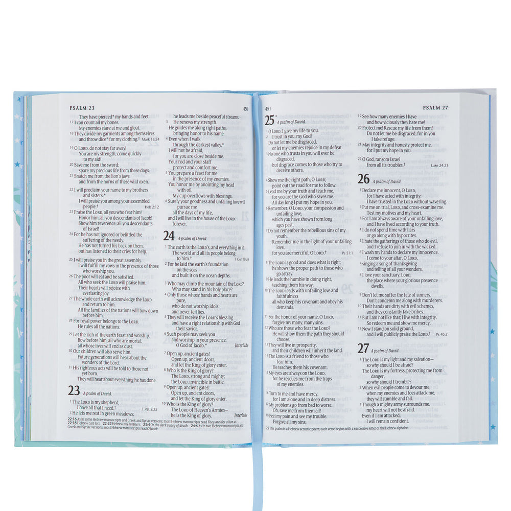 Blue Hardcover NLT Keepsake Bible for Boys(Recuerdo de la Biblia para niños)