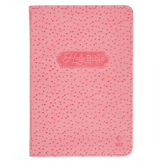 Pink Faux Leather NLT New Testament Keepsake Bible for Girls(Nuevo Testamento niñas)