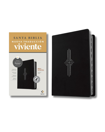 Biblia Ultrafina con Filament | NTV, Color Negro, Piel con Índice
