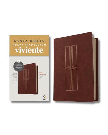 Biblia Ultrafina con Filament | NTV, Color Marrón, Piel