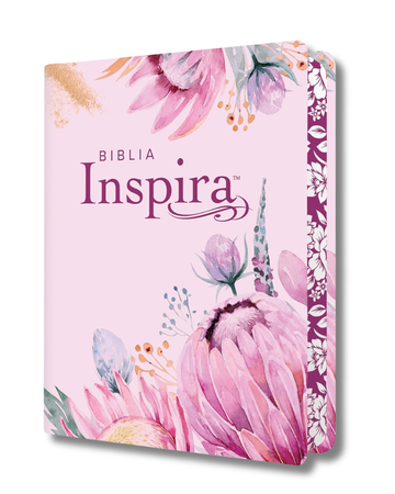 Biblia Inspira | Ilustrada NTV, Letra Grande - Primaveral Rosa + Filament