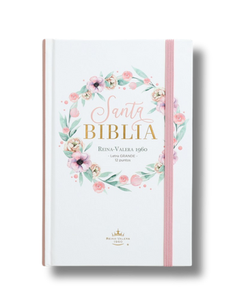 Biblia RV1960 | Letra Grande, Tapa Dura Rosa Floreado
