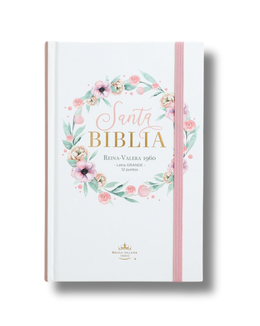 Biblia RV1960 | Letra Grande, Tapa Dura Rosa Floreado