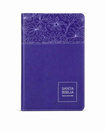Biblia RVR60 | Bifloral Lila, Índice y Letra Grande