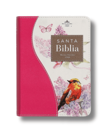 Biblia de Bolsillo | RVR960 (Imitación piel, floral, fucsia)