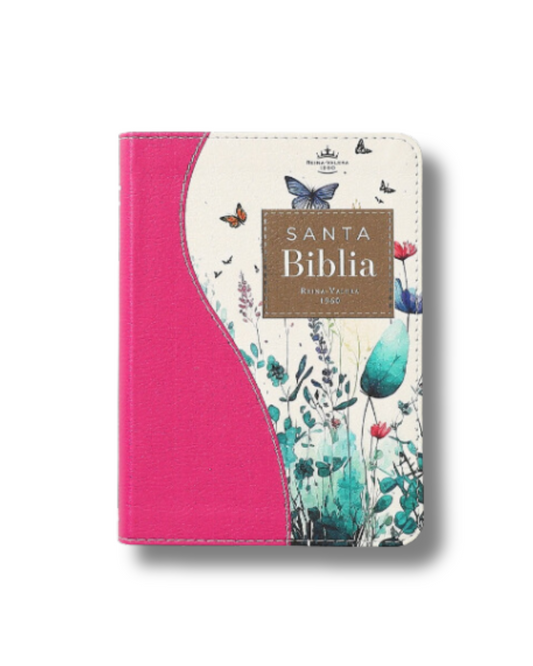 Biblia de Bolsillo | RV1960 (Imitación piel, floral, violeta)