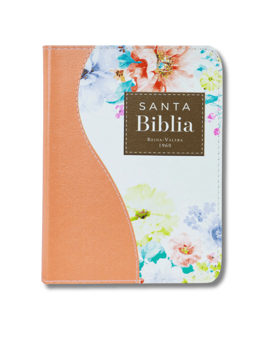 Biblia de Bolsillo | RV1960 (imitación piel, floral, coral)