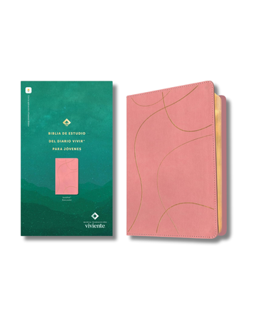Biblia de Estudio Diario Vivir para jóvenes | NTV, Color rosa, Piel (Filament)