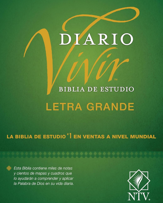 Biblia de Estudio del Diario Vivir (NTV) | Letra grande, tapa dura