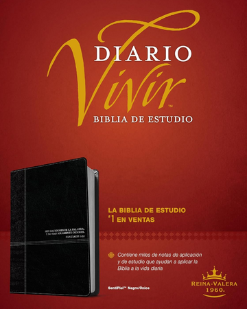 Biblia de Estudio del Diario Vivir (RVR1960) | SentiPiel, Negro/Ónice