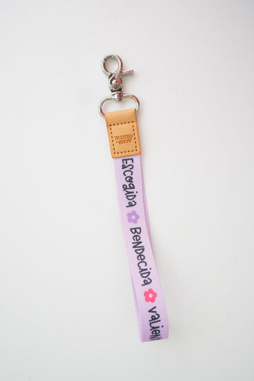 Llavero de Pulsera | Palabras de Fe Violeta