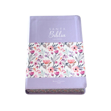 Biblia RVR60 - Letra Grande 12 | Lila Floral