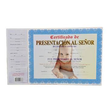 Certificado de Presentación Infantil