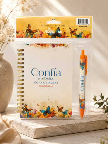 Set Libreta y Bolígrafo Confía en el Señor