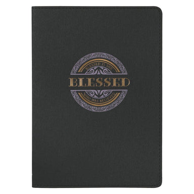 Blessed Charcoal Gray Faux Leather Classic Journal - Pura Vida Books