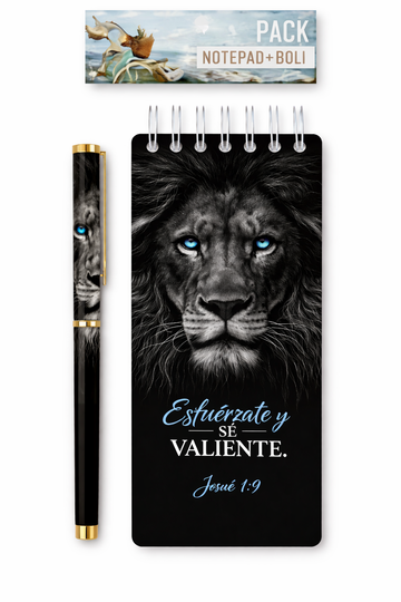 Set de Libreta y Bolígrafo | Esfuérzate y Sé Valiente