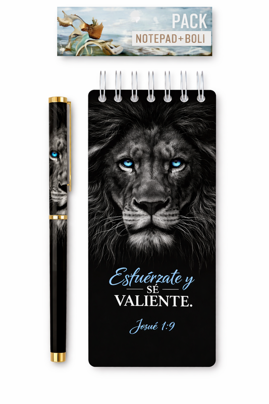 Set de Libreta y Bolígrafo | Esfuérzate y Sé Valiente
