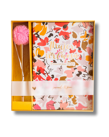 Journal & bolígrafo pom pom | Mujer Virtuosa