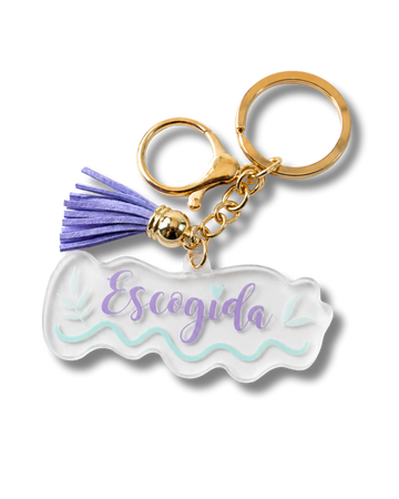 Llavero Acrilico con Tassel | Escogida