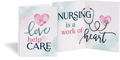 Love help care nursing - Mini wooden keepsake card - Pura Vida Books