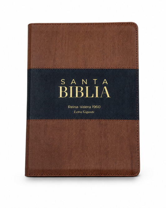 Biblia RVR60 | Índice y Cierre, Letra Grande 15, Marrón y Gris