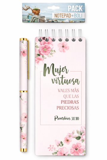 Set de Libreta y Bolígrafo | Mujer Virtuosa