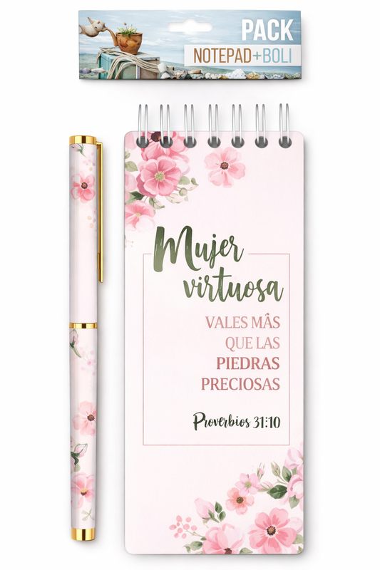 Set de Libreta y Bolígrafo | Mujer Virtuosa