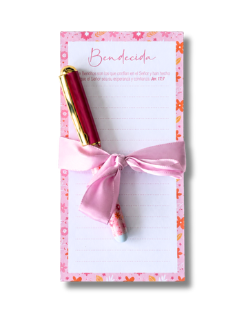 Notepad con Bolígrafo | Bendecida