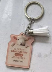 Llavero Acrílico con Tassel | El Señor Es Mi Pastor